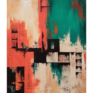 Aisha Mahmood, 18 x 24 Inch, Acrylic on Canvas, Abstract Painting, AC-AIMD-092 Aisha Mahmood, 18 x 24 Inch, Acrylic on Canvas, Abstract Painting, AC-AIMD-092